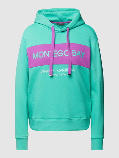 Montego Hoodie in colour-blocking-design Appeltjesgroen - 2