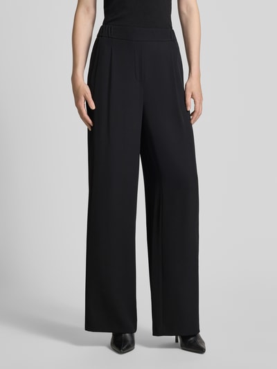 Jake*s Collection Spodnie materiałowe o kroju wide fit z elastycznym pasem Czarny 4