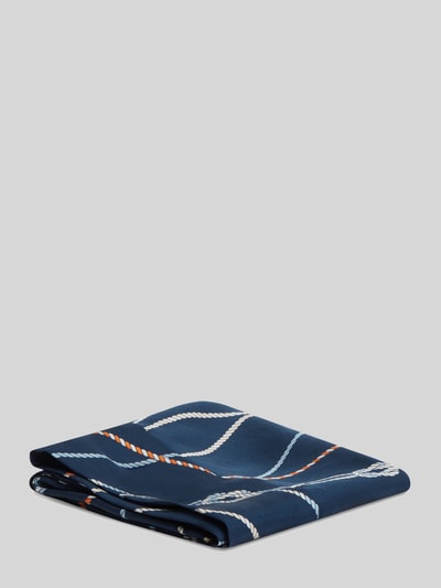 Tommy Hilfiger Sjaal van pure zijde met logo-opschrift Blauw - 3
