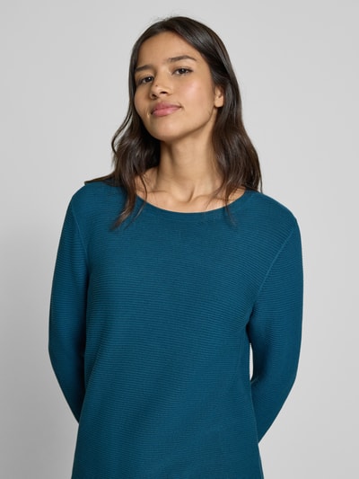 Tom Tailor Sweter o kroju regular fit z czystej bawełny Petrol 3
