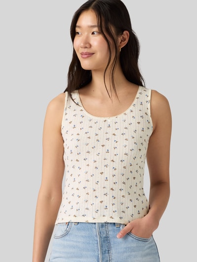 Levi's® Top w kroju slim fit z czystej bawełny Złamany biały melanż 1