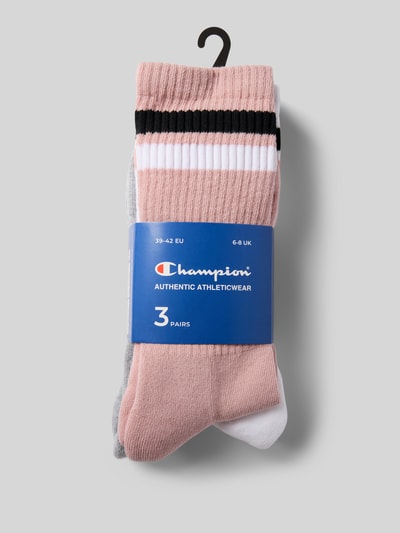 CHAMPION Socken mit Label-Print im 3er-Pack Hellgrau Melange 3