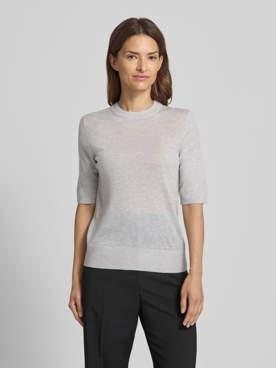 Jake*s Collection Gebreid shirt van wol met ronde hals Kit - 4