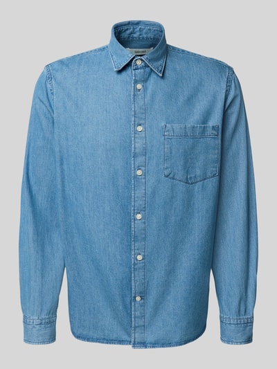 SELECTED HOMME Koszula jeansowa o kroju regular fit z czystej bawełny model ‘REGCARLO’ Jeansowy niebieski 2