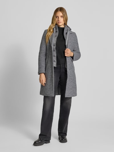 s.Oliver RED LABEL Regular Fit Mantel mit Woll-Anteil Dunkelgrau Melange 1