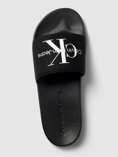 Calvin Klein Jeans Slides mit Label-Print Schwarz 5