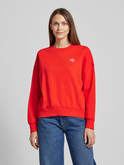 Tom Tailor Denim Regular Fit Sweatshirt aus reiner Baumwolle Rot 4