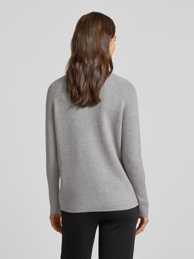 Soyaconcept Sweter z dzianiny z prążkowanymi wykończeniami model ‘KANITA’ Średnioszary melanż 5