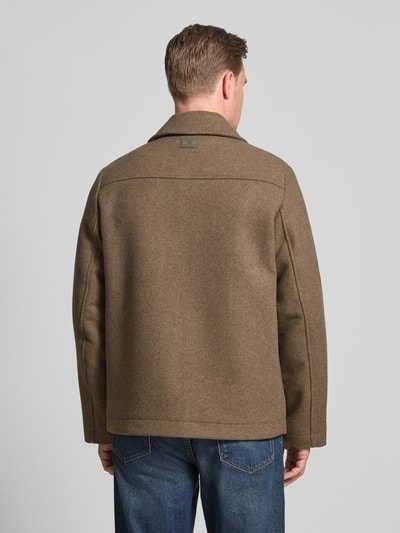 Tommy Hilfiger Regular fit jack van wolmix Taupe - 5