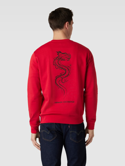 ARMANI EXCHANGE Sweatshirt met labelprint Rood - 5