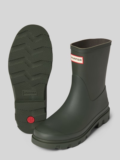 Hunter Kalosze z detalem z logo Oliwkowy 4
