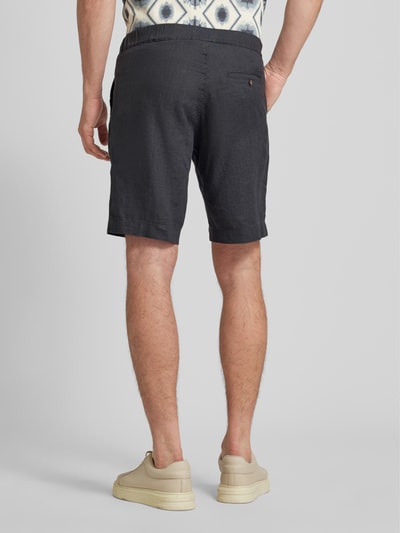 Mazine Leinenshorts in unifarbenem Design Modell 'Littlefield' Dunkelblau 5