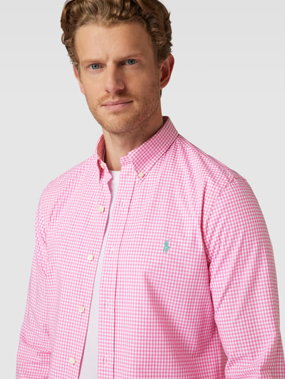 Polo Ralph Lauren Slim Fit Freizeithemd mit Vichy-Karo Rosa 3