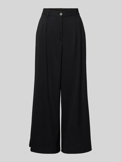 MORE Wide Leg Bundfaltenhose mit Gürtelschlaufen Black 2