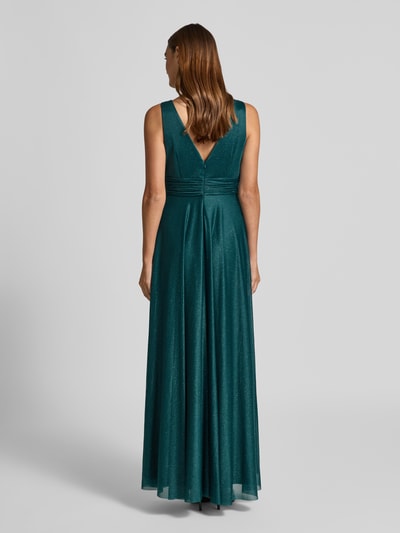 Christian Berg Cocktail Sukienka wieczorowa z tasiemką w talii Ciemnozielony melanż 5