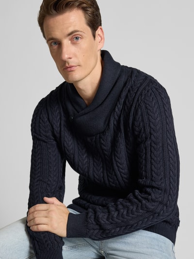Jack & Jones Premium Gebreide pullover met opstaande kraag Marineblauw - 3