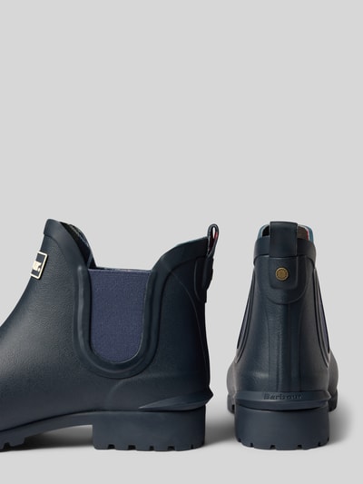 Barbour Gummistiefel mit Label-Patch Modell 'Wilton' Dunkelblau 2
