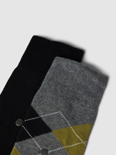 Burlington Socken mit Label-Applikation im 2er-Pack Graphit 2