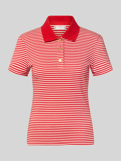 Tommy Hilfiger Slim Fit Poloshirt aus reiner Baumwolle Rot 2