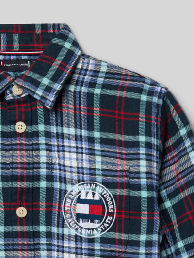 Tommy Hilfiger Teens Koszula casualowa z czystej bawełny o kroju regular fit Ciemnoniebieski 2