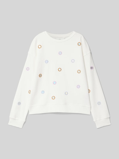 Mango Sweatshirt aus reiner Baumwolle Modell 'mirrors' Ecru 1