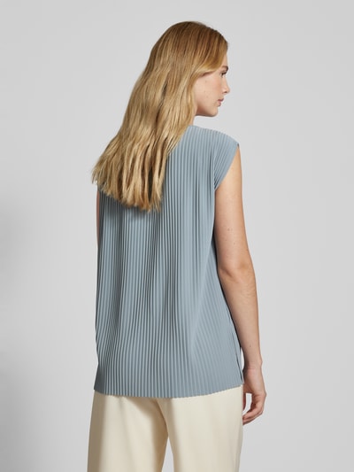 MaxMara Leisure Blousetop met plissévouwen, model 'CAMBUSA' Kaki - 5