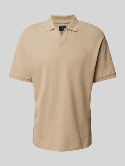 Jack & Jones Premium Poloshirt met geribde mouwboorden, model 'BLADON' Offwhite - 2