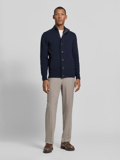 Barbour Cardigan met opstaande kraag Essential PATCH Marineblauw - 1