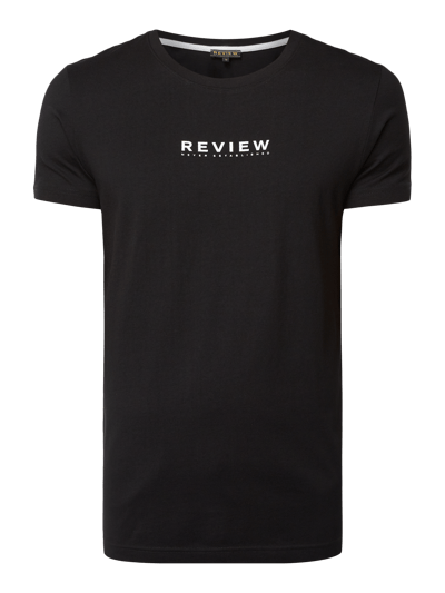 REVIEW T-shirt z nadrukiem z logo  Czarny 2