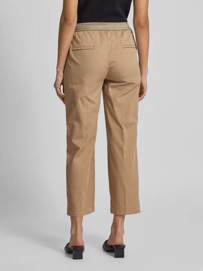 TONI Wide leg stoffen broek met verkort model, model 'Sue' Beige - 5