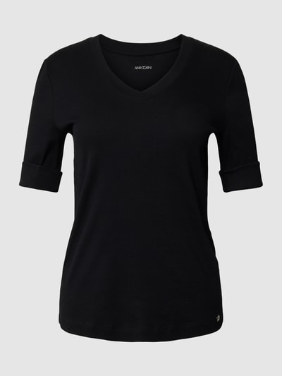 Marc Cain T-Shirt mit V-Ausschnitt Black 1