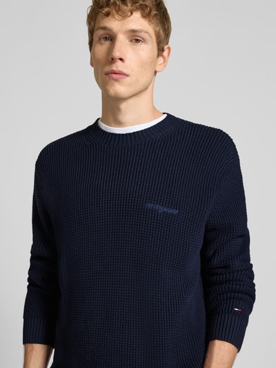 Tommy Jeans Regular fit gebreide pullover van zuiver katoen Marineblauw - 3