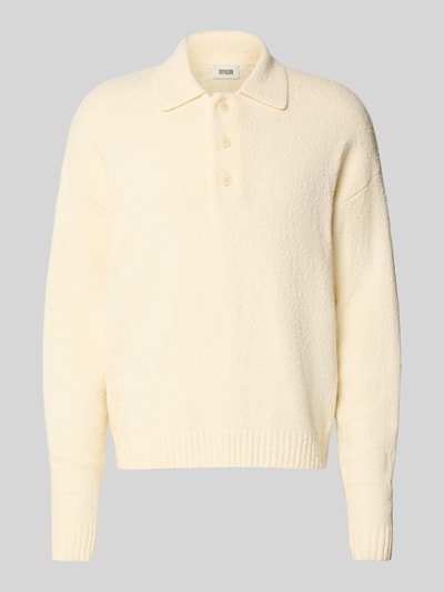 Drykorn Strickpullover mit Polokragen Modell 'BEKKET' Offwhite 2