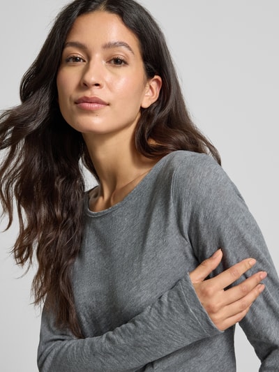 Marc O'Polo Regular fit shirt met lange mouwen van puur katoen Middengrijs - 3