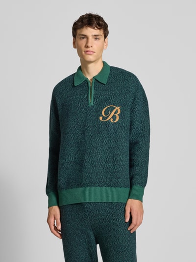 BLKVIS Gebreide pullover met polokraag Donkergroen - 4