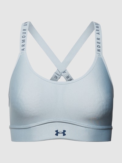 Under Armour Bustier mit Label-Print Modell 'Infinity' Mittelgrau 2