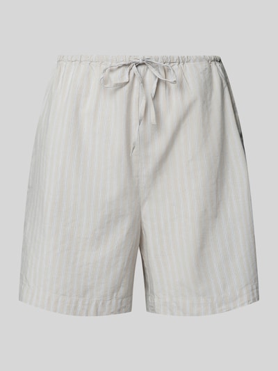 Vero Moda High Waist Shorts mit Streifenmuster Modell 'GILI' Beige 2