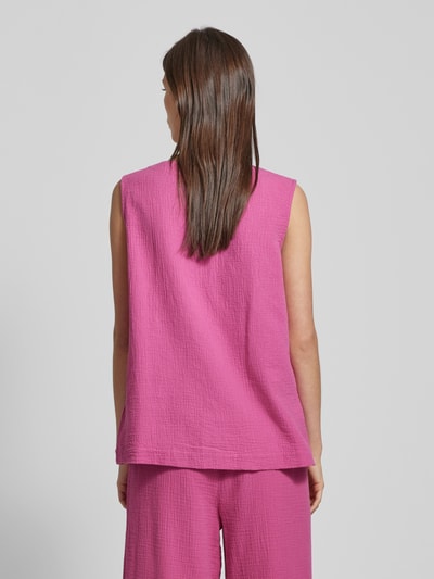 Christian Berg Woman Blousetop met structuurmotief Fuchsia - 5