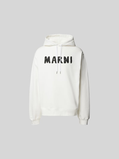 Marni Oversized Hoodie aus reiner Baumwolle Weiss 1