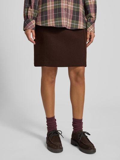 Christian Berg Woman Spódnica o długości do kolan z wszytym zamkiem błyskawicznym Czekoladowy 4