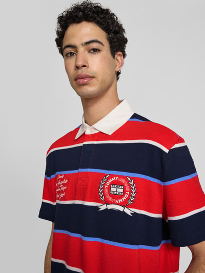 Tommy Jeans Regular Fit Poloshirt aus reiner Baumwolle Rot 3