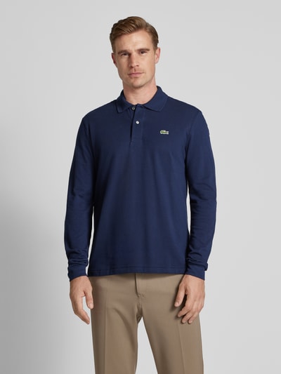 Lacoste Classic fit poloshirt in design met lange mouwen Marineblauw - 4