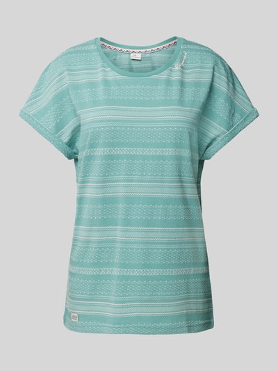 Ragwear T-shirt met labeldetail en ronde hals Turquoise - 2