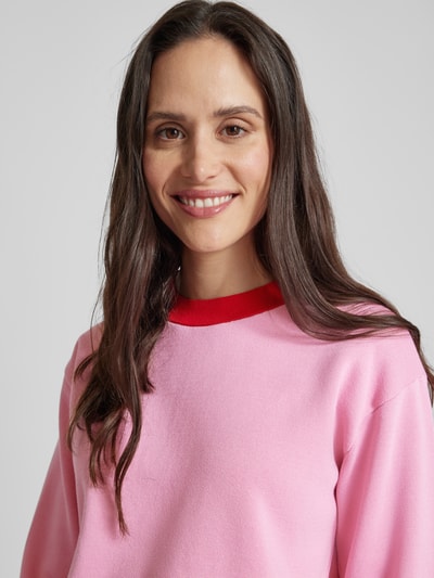 Mango Pullover mit Rundhalsausschnitt Modell 'COMO' Pink 3