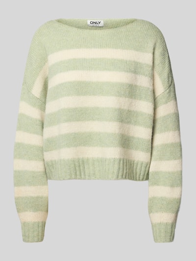 Only Regular Fit Strickpullover mit Allover-Muster Modell 'LAYA' Schilf 2