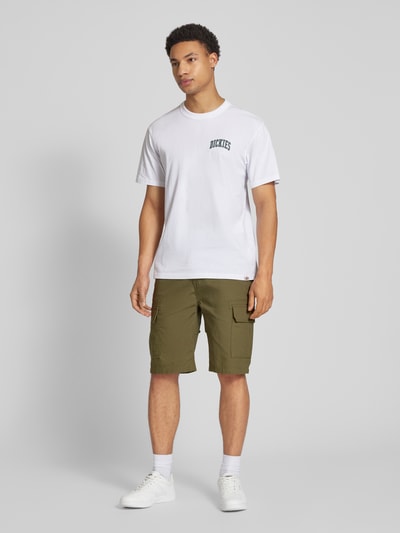 Dickies Regular Fit Cargoshorts mit Gitterkaro Modell 'MILLERVILLE' Schlamm 1