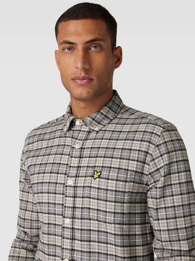 Lyle & Scott Vrijetijdsoverhemd met ruitmotief, model 'Check’ Beige - 3