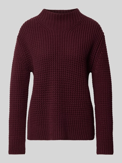 Marc O'Polo Denim Regular fit pullover met turtleneck van katoenmix Bordeaux - 2