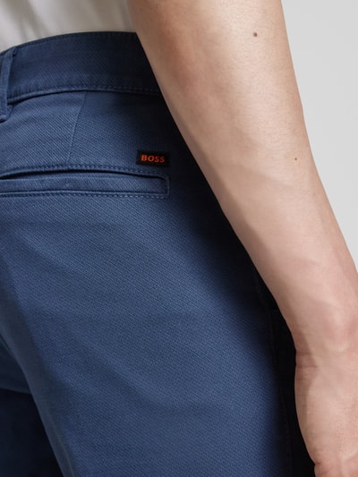 BOSS Orange Slim fit chino met steekzakken opzij Blauw - 3