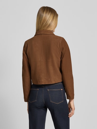 My Essential Wardrobe Regular fit jack van echt chevreau-suède, model 'Petra' Cognac - 5